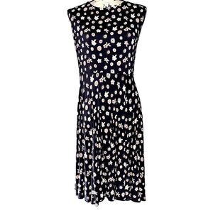 LOFT floral knit midi dress small
